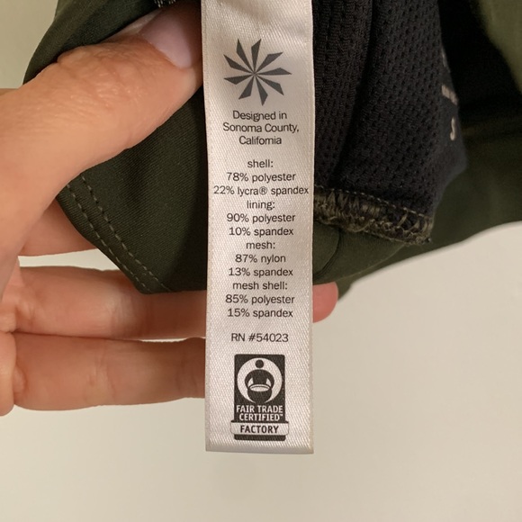 Athleta dark green sports bra with inserts, size small - Picture 6 of 6